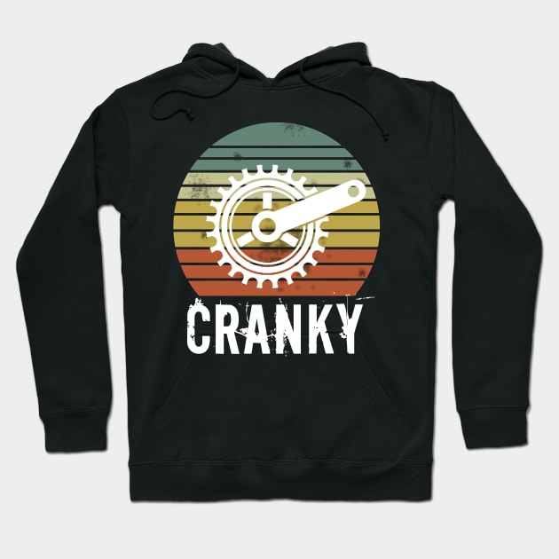 Bicycle Cranky Retro Vintage Gift For Cycling Lovers Hoodie by Trendy_Designs